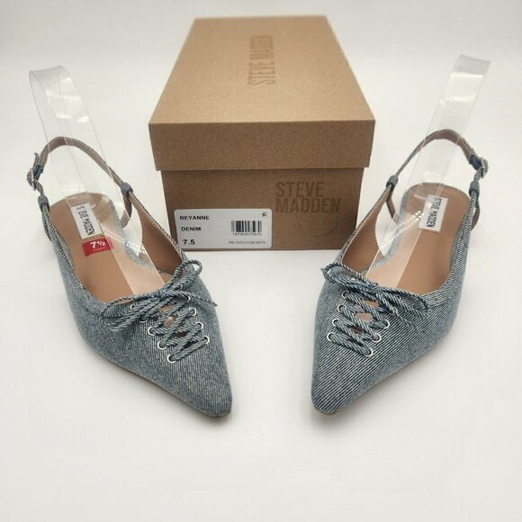 Steve Madden NEW Reyanne Corsetted Slingback Mule Size 7 1/2 - Picture 3 of 9